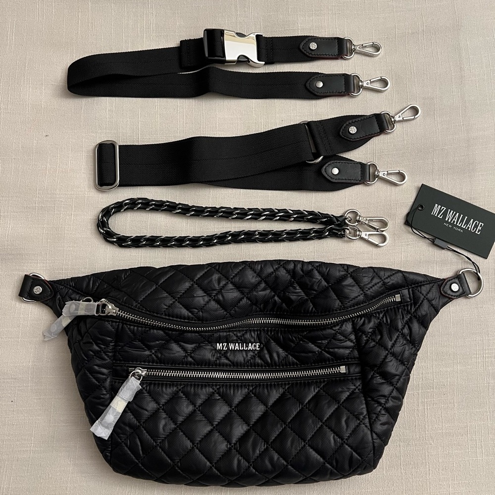 NWT MZ Wallace Black Crosby Sling Bag